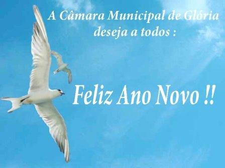 A Câmara de Glória deseja a todos um Feliz Ano Novo.